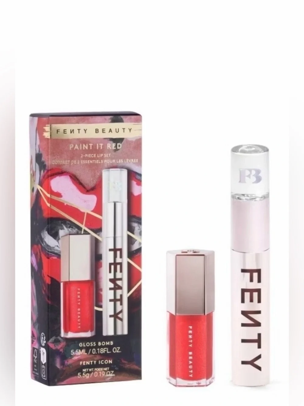 Fenty Paint it Red LIMITED EDITION DISCONTINUED 2 pc Lip Set *NEW*